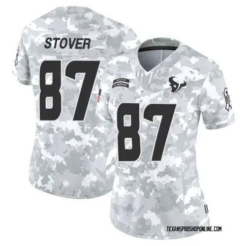 Houston Texans Women's Limited Arctic Camo 2024 Salute to Service Jersey (87 Cade Stover)