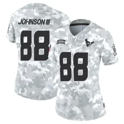 Houston Texans Women's Limited Arctic Camo 2024 Salute to Service Jersey (88 Johnny Johnson III)