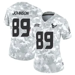 Houston Texans Women's Limited Arctic Camo 2024 Salute to Service Jersey (89 Xavier Johnson)