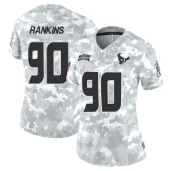 Houston Texans Women's Limited Arctic Camo 2024 Salute to Service Jersey (90 Sheldon Rankins)