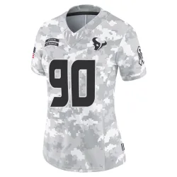 Houston Texans Women's Limited Arctic Camo 2024 Salute to Service Jersey (90 Sheldon Rankins)