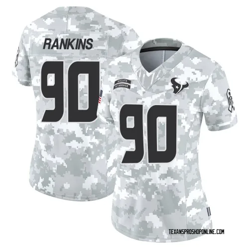 Houston Texans Women's Limited Arctic Camo 2024 Salute to Service Jersey (90 Sheldon Rankins)