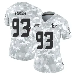 Houston Texans Women's Limited Arctic Camo 2024 Salute to Service Jersey (93 Kurt Hinish)