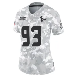 Houston Texans Women's Limited Arctic Camo 2024 Salute to Service Jersey (93 Kurt Hinish)