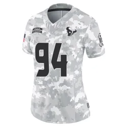 Houston Texans Women's Limited Arctic Camo 2024 Salute to Service Jersey (94 Jayden Peevy)