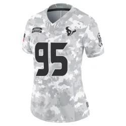 Houston Texans Women's Limited Arctic Camo 2024 Salute to Service Jersey (95 Derek Barnett)
