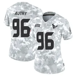 Houston Texans Women's Limited Arctic Camo 2024 Salute to Service Jersey (96 Denico Autry)