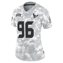 Houston Texans Women's Limited Arctic Camo 2024 Salute to Service Jersey (96 Denico Autry)