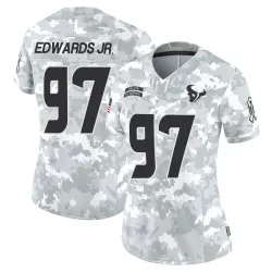 Houston Texans Women's Limited Arctic Camo 2024 Salute to Service Jersey (97 Mario Edwards Jr.)