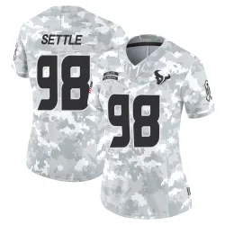 Houston Texans Women's Limited Arctic Camo 2024 Salute to Service Jersey (98 Tim Settle Jr.)