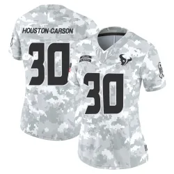 Houston Texans Women's Limited Arctic Camo DeAndre -Carson 2024 Salute to Service Jersey (30 DeAndre Houston-Carson)