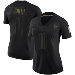 Houston Texans Women's Limited Black 2020 Salute To Service Jersey (11 Tremon Smith)