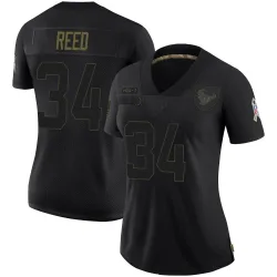 Houston Texans Women's Limited Black 2020 Salute To Service Jersey (34 Jaylen Reed)