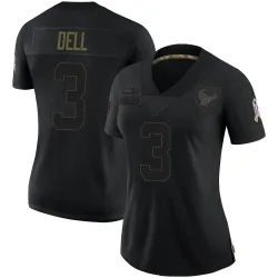 Houston Texans Women's Limited Black 2020 Salute To Service Jersey (3 Tank Dell)