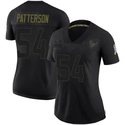 Houston Texans Women's Limited Black 2020 Salute To Service Jersey (54 Jarrett Patterson)