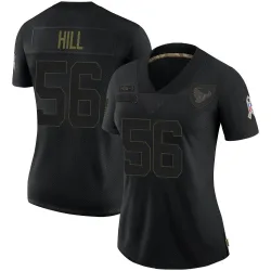 Houston Texans Women's Limited Black 2020 Salute To Service Jersey (56 Jamal Hill)