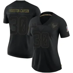 Houston Texans Women's Limited Black DeAndre -Carson 2020 Salute To Service Jersey (30 DeAndre Houston-Carson)
