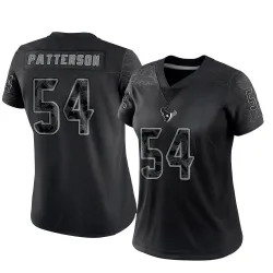 Houston Texans Women's Limited Black Reflective Jersey (54 Jarrett Patterson)