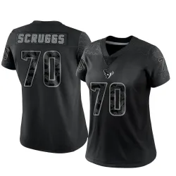 Houston Texans Women's Limited Black Reflective Jersey (70 Juice Scruggs)