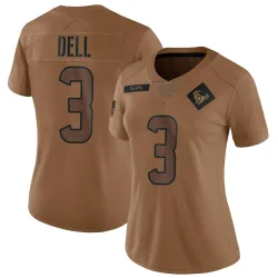 Houston Texans Women's Limited Brown 2023 Salute To Service Jersey (3 Tank Dell)