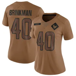 Houston Texans Women's Limited Brown 2023 Salute To Service Jersey (40 Austin Brinkman)