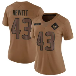 Houston Texans Women's Limited Brown 2023 Salute To Service Jersey (43 Neville Hewitt)