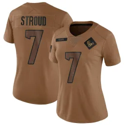 Houston Texans Women's Limited Brown 2023 Salute To Service Jersey (7 C.J. Stroud)
