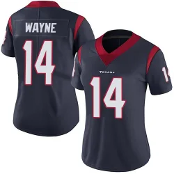 Houston Texans Women's Limited Navy Blue Team Color Vapor Untouchable Jersey (14 Jared Wayne)
