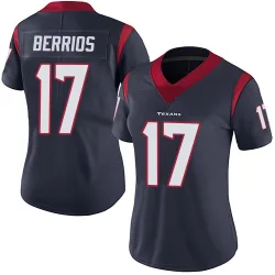 Houston Texans Women's Limited Navy Blue Team Color Vapor Untouchable Jersey (17 Braxton Berrios)