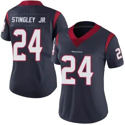Houston Texans Women's Limited Navy Blue Team Color Vapor Untouchable Jersey (24 Derek Stingley Jr.)