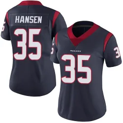 Houston Texans Women's Limited Navy Blue Team Color Vapor Untouchable Jersey (35 Jake Hansen)