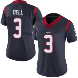 Houston Texans Women's Limited Navy Blue Team Color Vapor Untouchable Jersey (3 Tank Dell)