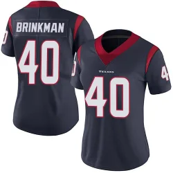 Houston Texans Women's Limited Navy Blue Team Color Vapor Untouchable Jersey (40 Austin Brinkman)