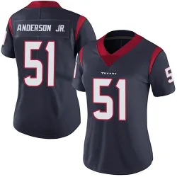 Houston Texans Women's Limited Navy Blue Team Color Vapor Untouchable Jersey (51 Will Anderson Jr.)