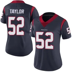 Houston Texans Women's Limited Navy Blue Team Color Vapor Untouchable Jersey (52 Darrell Taylor)