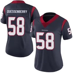 Houston Texans Women's Limited Navy Blue Team Color Vapor Untouchable Jersey (58 Scott Quessenberry)