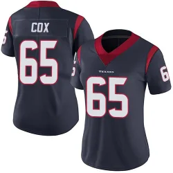 Houston Texans Women's Limited Navy Blue Team Color Vapor Untouchable Jersey (65 Eli Cox)