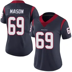 Houston Texans Women's Limited Navy Blue Team Color Vapor Untouchable Jersey (69 Shaq Mason)