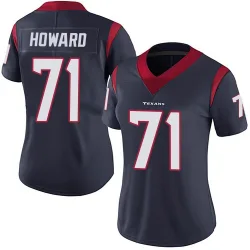 Houston Texans Women's Limited Navy Blue Team Color Vapor Untouchable Jersey (71 Tytus Howard)