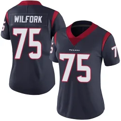 Houston Texans Women's Limited Navy Blue Team Color Vapor Untouchable Jersey (75 Vince Wilfork)