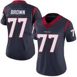 Houston Texans Women's Limited Navy Blue Team Color Vapor Untouchable Jersey (77 Trent Brown)