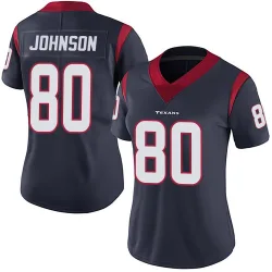 Houston Texans Women's Limited Navy Blue Team Color Vapor Untouchable Jersey (80 Andre Johnson)