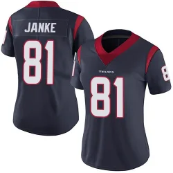 Houston Texans Women's Limited Navy Blue Team Color Vapor Untouchable Jersey (81 Jaxon Janke)