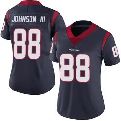 Houston Texans Women's Limited Navy Blue Team Color Vapor Untouchable Jersey (88 Johnny Johnson III)
