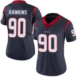 Houston Texans Women's Limited Navy Blue Team Color Vapor Untouchable Jersey (90 Sheldon Rankins)