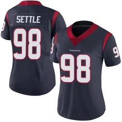 Houston Texans Women's Limited Navy Blue Team Color Vapor Untouchable Jersey (98 Tim Settle Jr.)