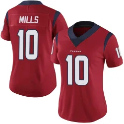 Houston Texans Women's Limited Red Alternate Vapor Untouchable Jersey (10 Davis Mills)