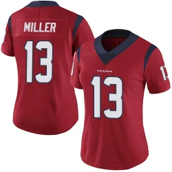 Houston Texans Women's Limited Red Alternate Vapor Untouchable Jersey (13 Braxton Miller)