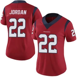 Houston Texans Women's Limited Red Alternate Vapor Untouchable Jersey (22 Jawhar Jordan)
