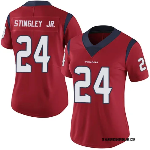 Houston Texans Women's Limited Red Alternate Vapor Untouchable Jersey (24 Derek Stingley Jr.)